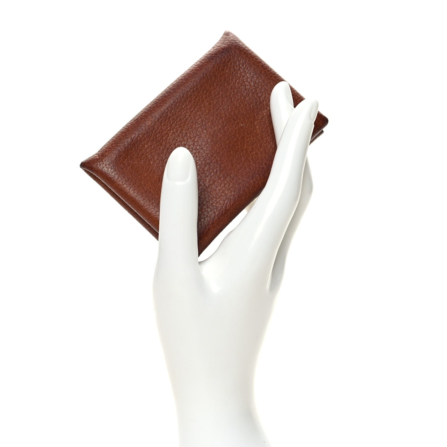 Barenia Verso Calvi Card Case Fauve Orange Poppy