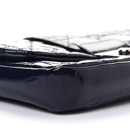 Christian Dior Patent Cannage New Lock Pouch Navy Blue 9 of 11