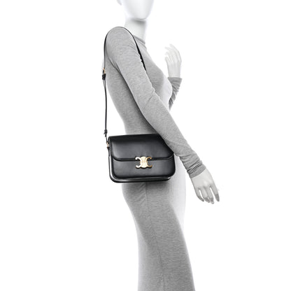 Celine Shiny Calfskin Medium Triomphe Black 2 of 12
