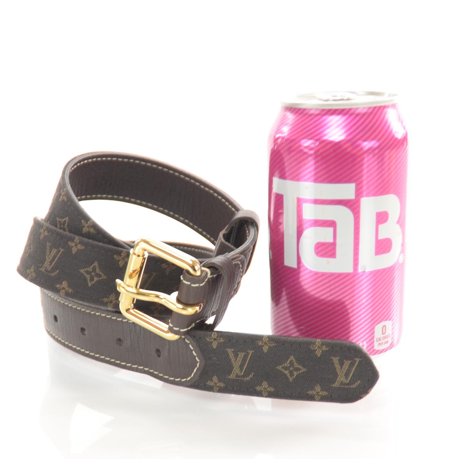 Louis Vuitton Mini Lin Mongram Ebene Belt 38 6 of 6