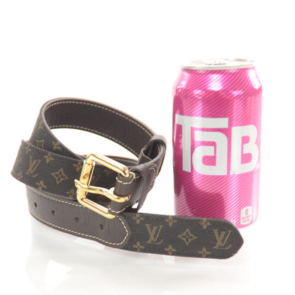 Louis Vuitton Mini Lin Mongram Ebene Belt 38 6 of 6