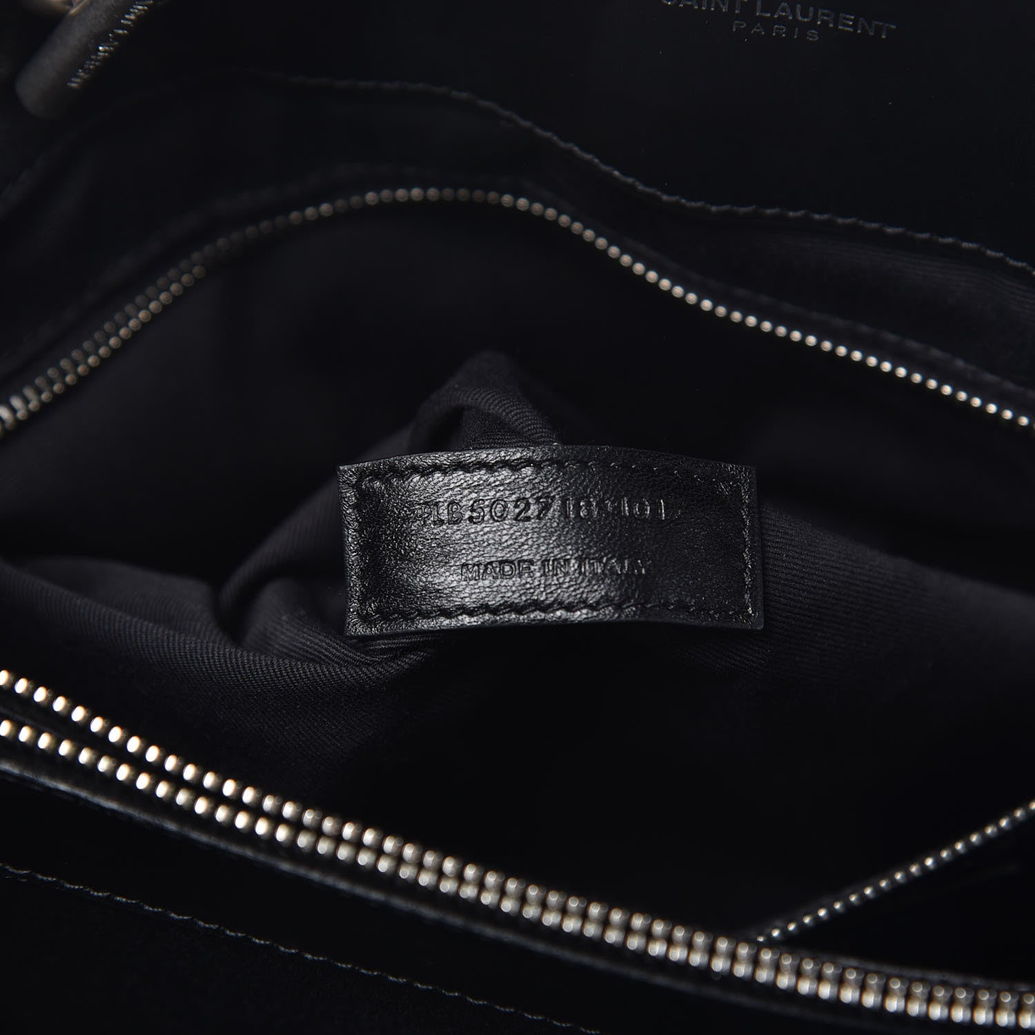 Saint Laurent Calfskin Y Quilted Monogram Large Loulou Shopper Black 8 of 14