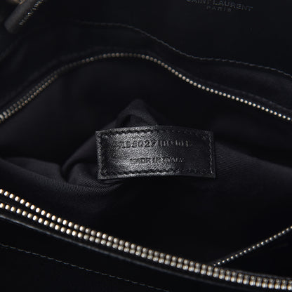 Saint Laurent Calfskin Y Quilted Monogram Large Loulou Shopper Black 8 of 14