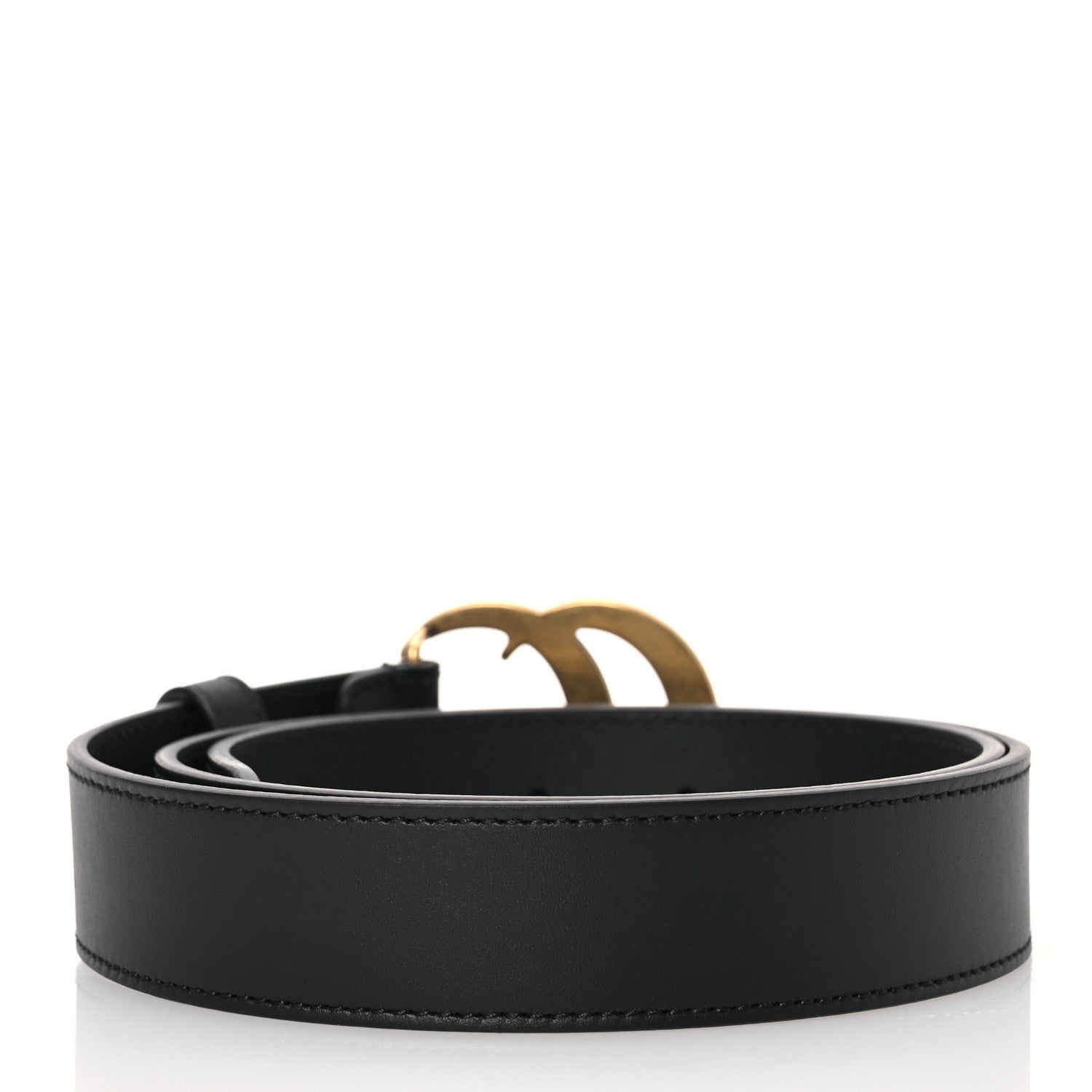 Gucci Plutone Calfskin Double G 30mm Belt 80 32 Black 2 of 7