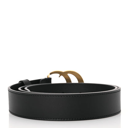 Gucci Plutone Calfskin Double G 30mm Belt 80 32 Black 2 of 7