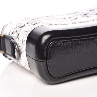 Chanel Sequin Wool Calfskin Small Gabrielle Hobo Black White 9 of 11