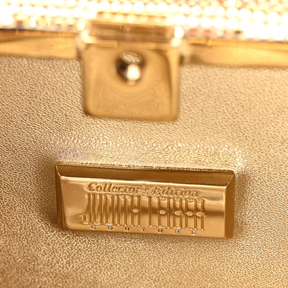 Judith Leiber Crystal Turntable Scratch Minaudiere Clutch Champagne 6 of 10