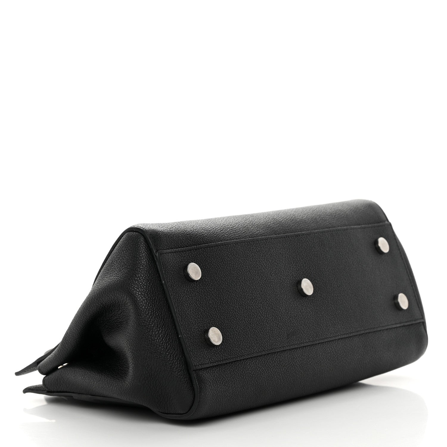 Saint Laurent Grained Calfskin Small Cabas Rive Gauche Black 4 of 17