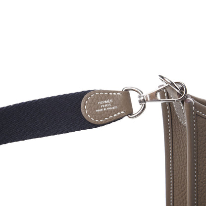 Hermes Taurillon Clemence Amazone Evelyne TPM Etoupe Bleu Indigo 7 of 10