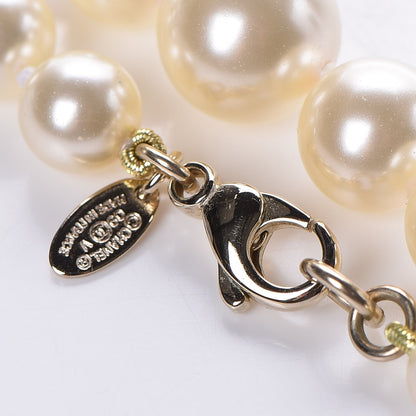 Chanel Graduated Pearl CC Long Necklace Gold 5 of 6