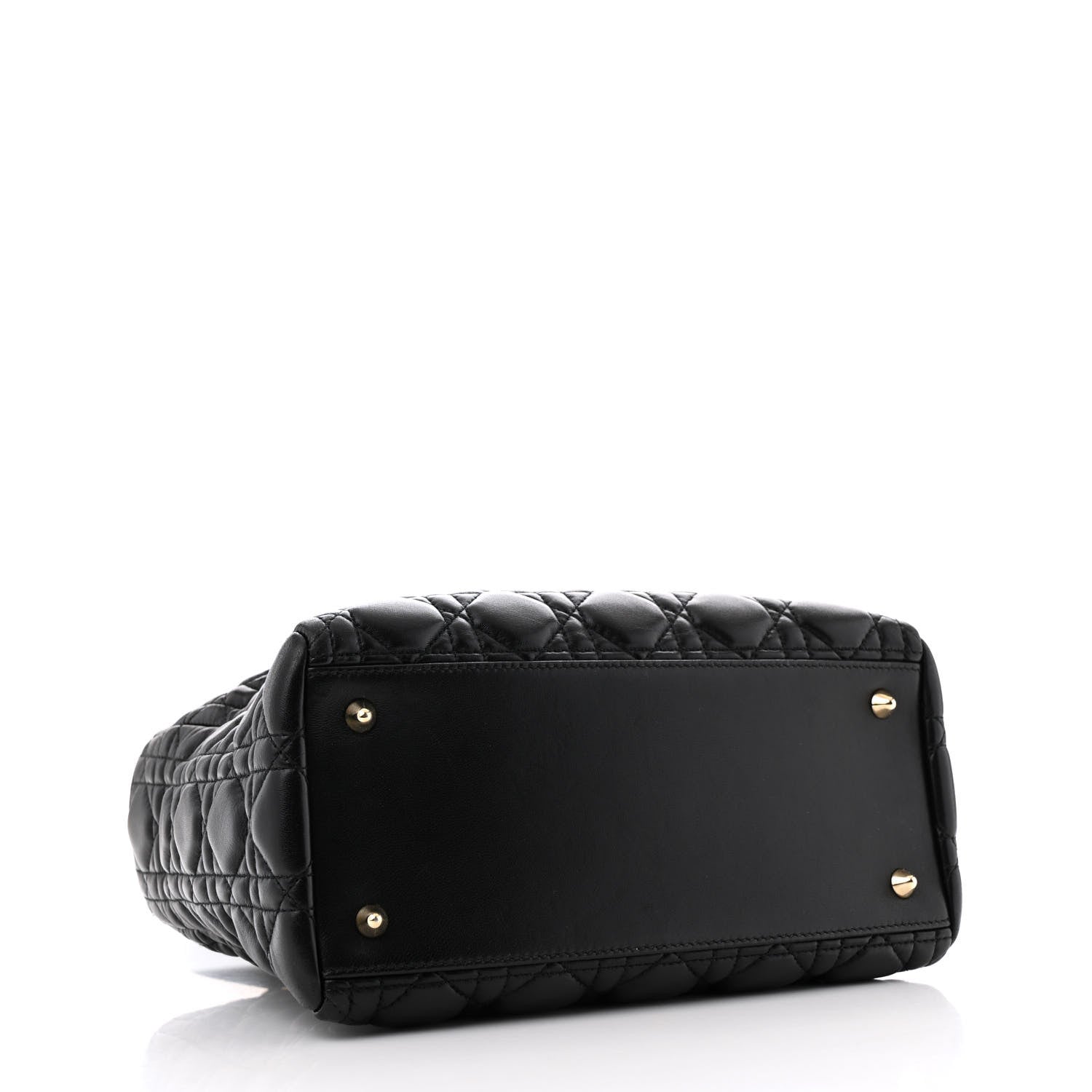 Christian Dior Lambskin Cannage Medium Lady Dior Black 4 of 13