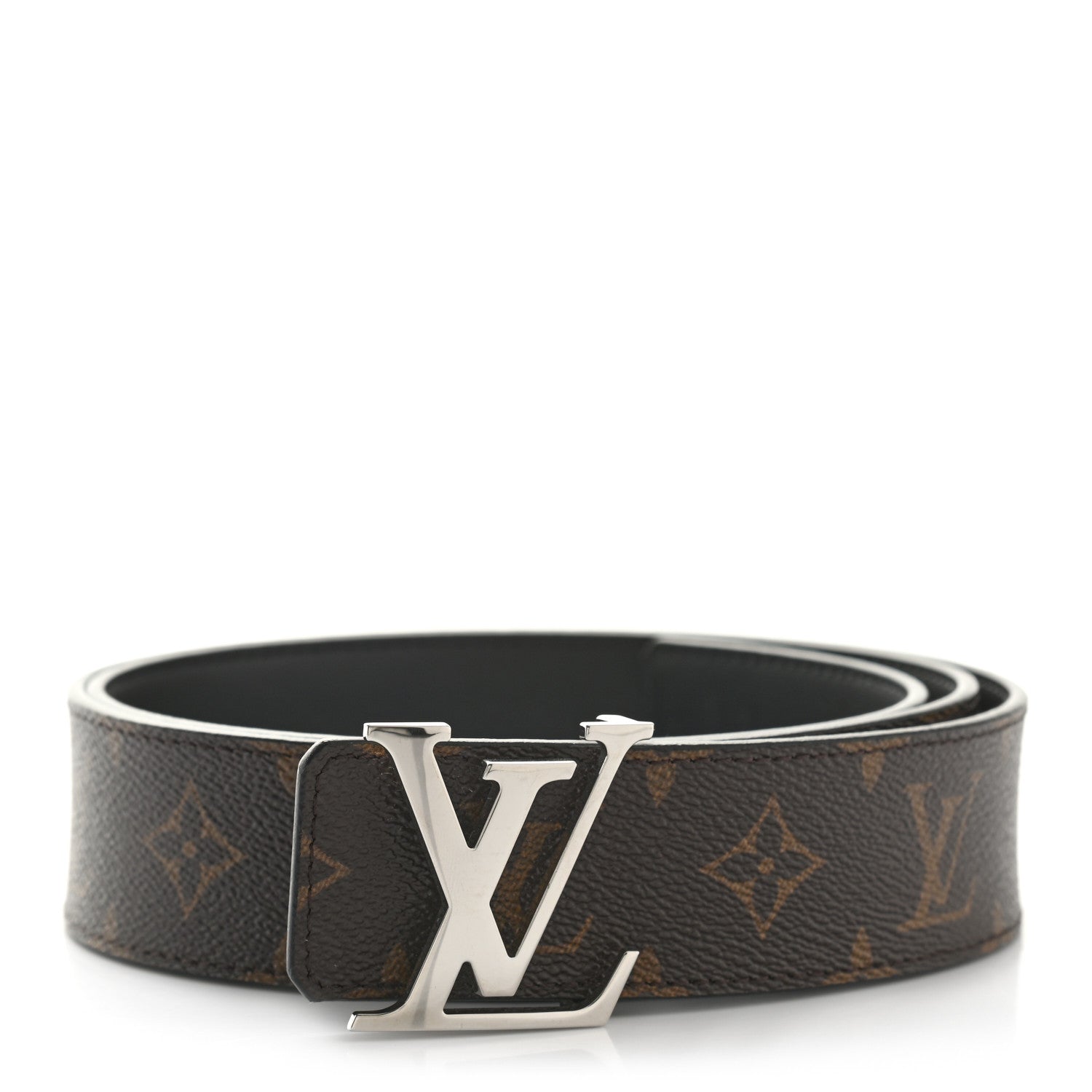 Louis Vuitton Monogram Calfskin 40mm LV Initiales Reversible Belt 100 40 Black 1 of 5