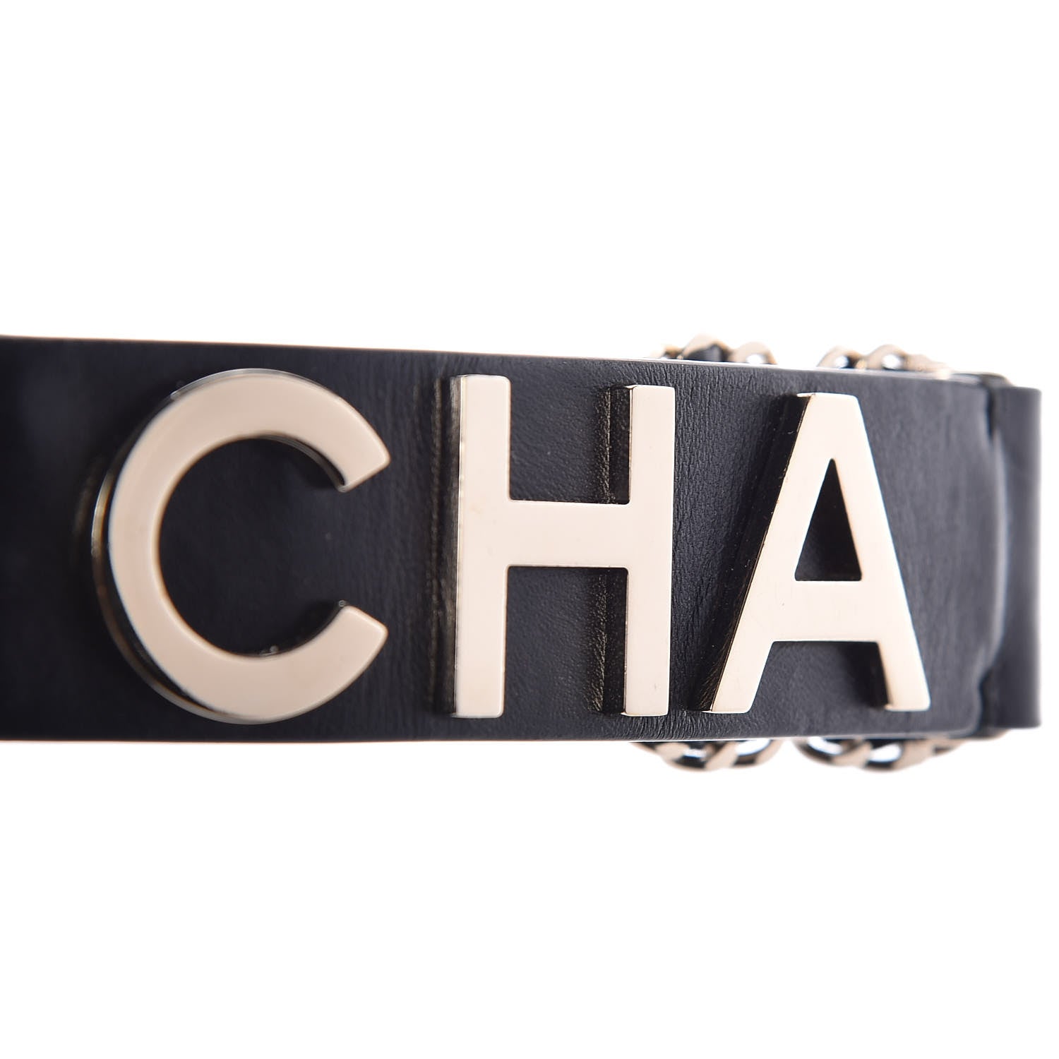 Chanel Lambskin Logo Belt 75 30 Black 6 of 9