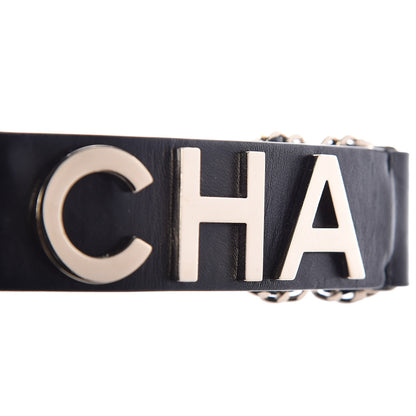 Chanel Lambskin Logo Belt 75 30 Black 6 of 9