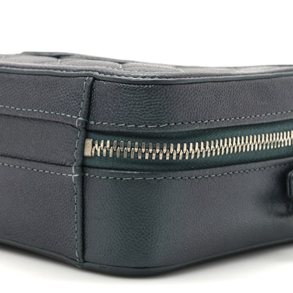 Chanel Iridescent Caviar Quilted Small CC Filigree Vanity Case Dark Turquoise 9 of 11