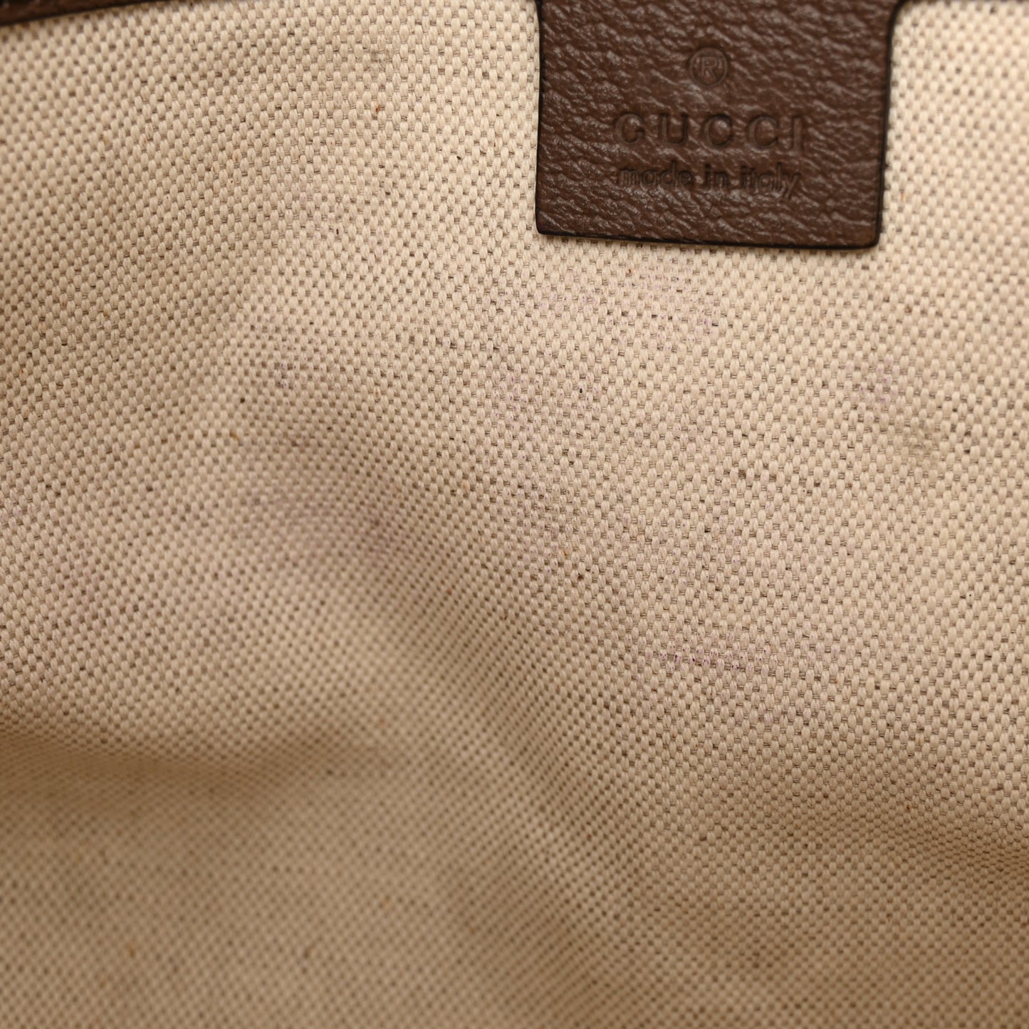 GG Supreme Monogram Web Small Ophidia Half Moon Hobo Brown