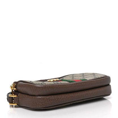 Gucci GG Supreme Monogram Web Ophidia Wristlet Beige New Acero 4 of 8