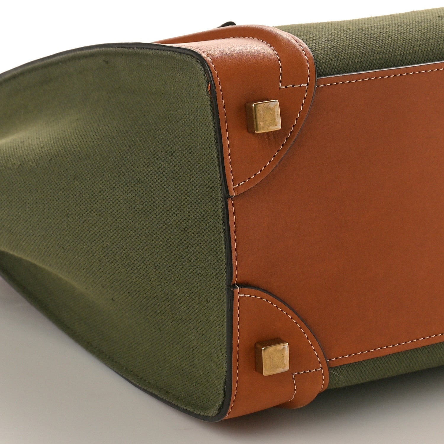 Celine Smooth Calfskin Micro Luggage Multicolor Khaki Tan 10 of 11