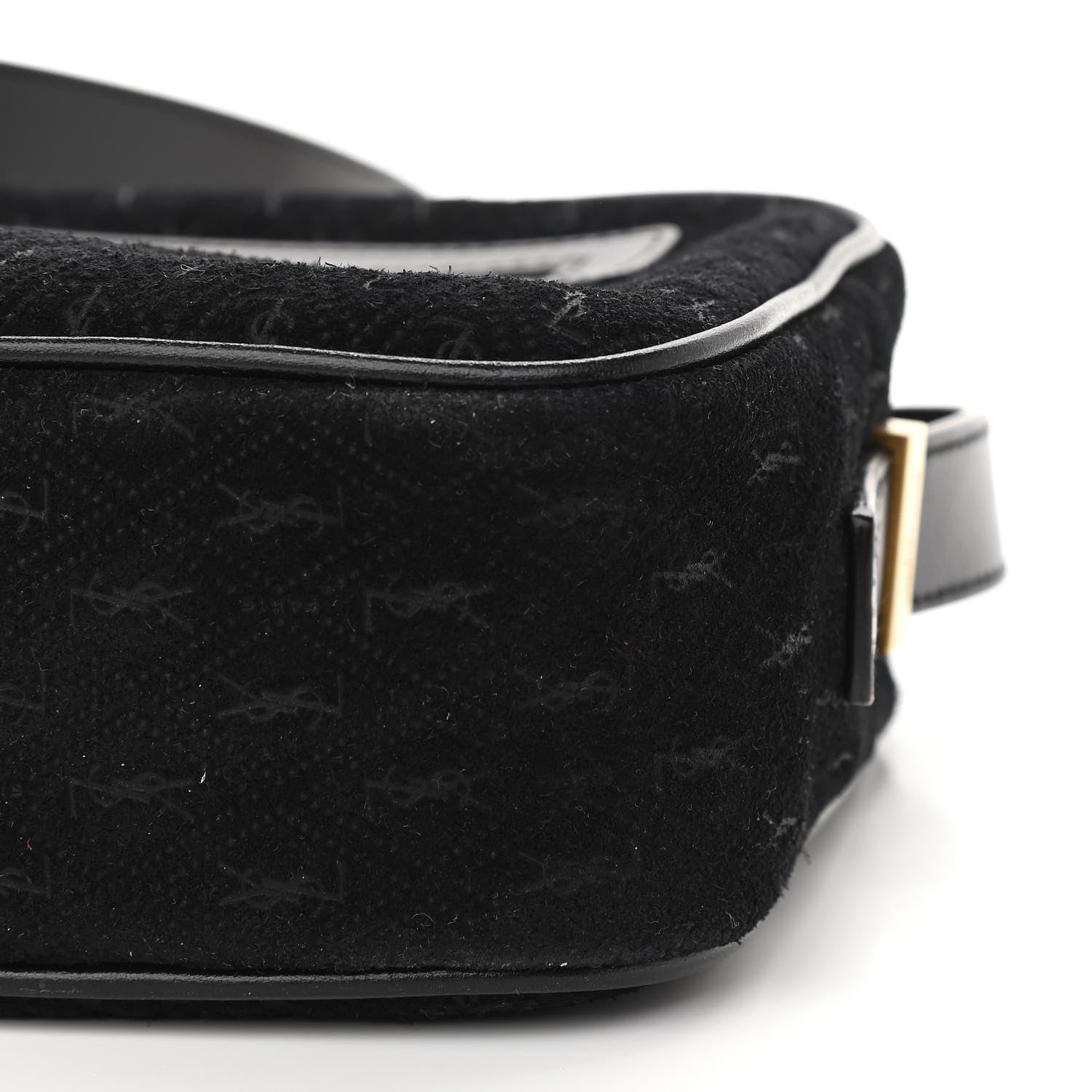Saint Laurent Suede Monogram All Over Camera Bag Black 10 of 10