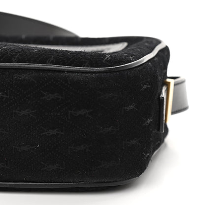 Saint Laurent Suede Monogram All Over Camera Bag Black 10 of 10
