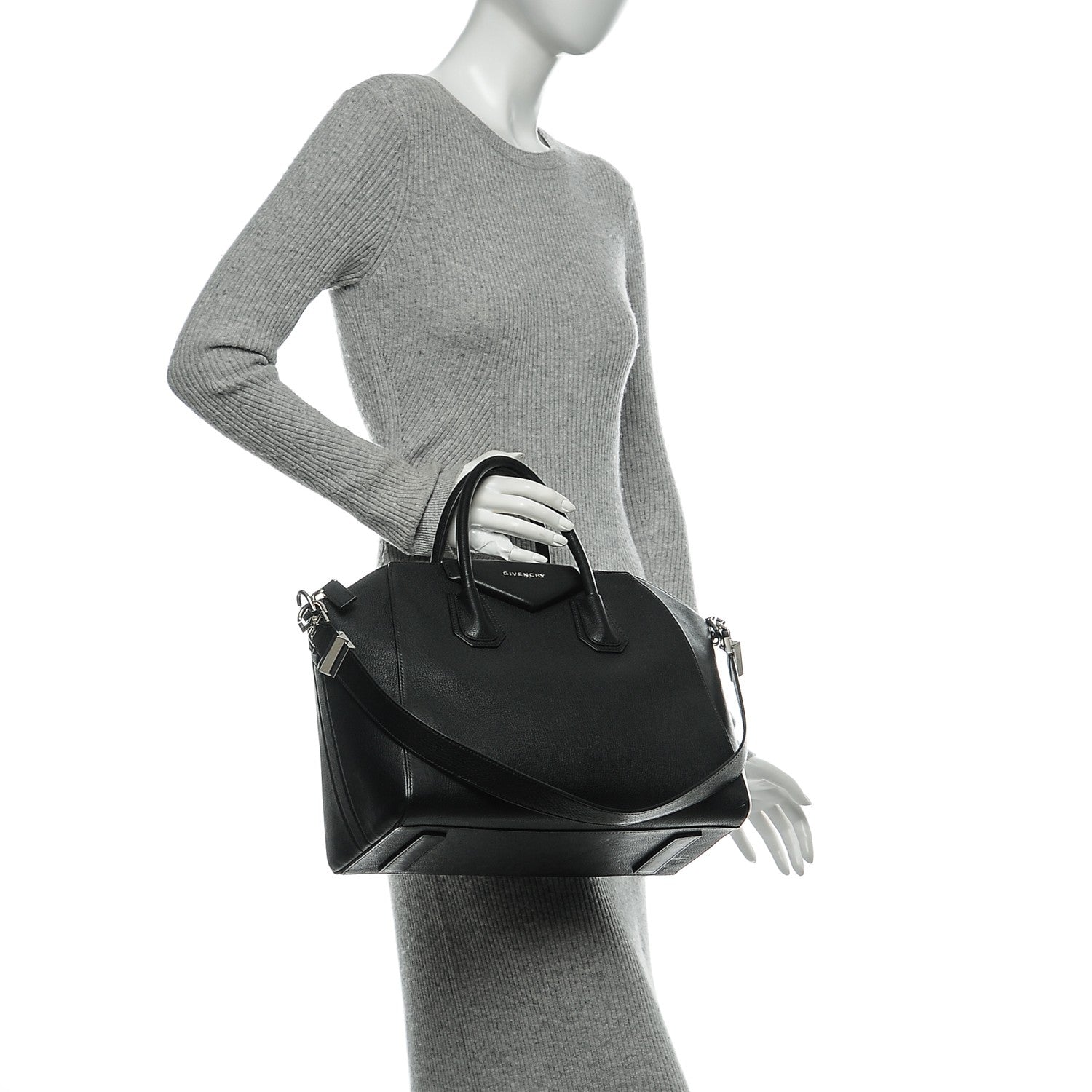 Givenchy Sugar Goatskin Medium Antigona Black 2 of 7