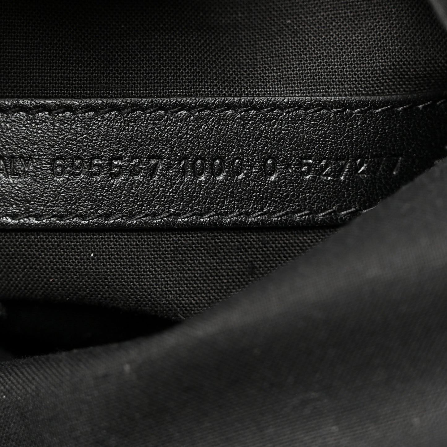 Sponge Fabric BB Monogram Medium Jumbo Pouch Black