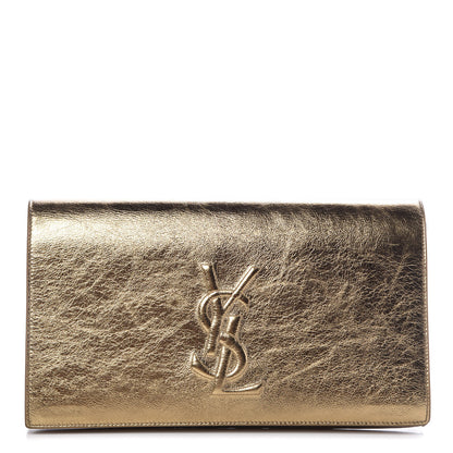 Saint Laurent Metallic Calfskin Monogram Large Belle De Jour Clutch Gold 1 of 10