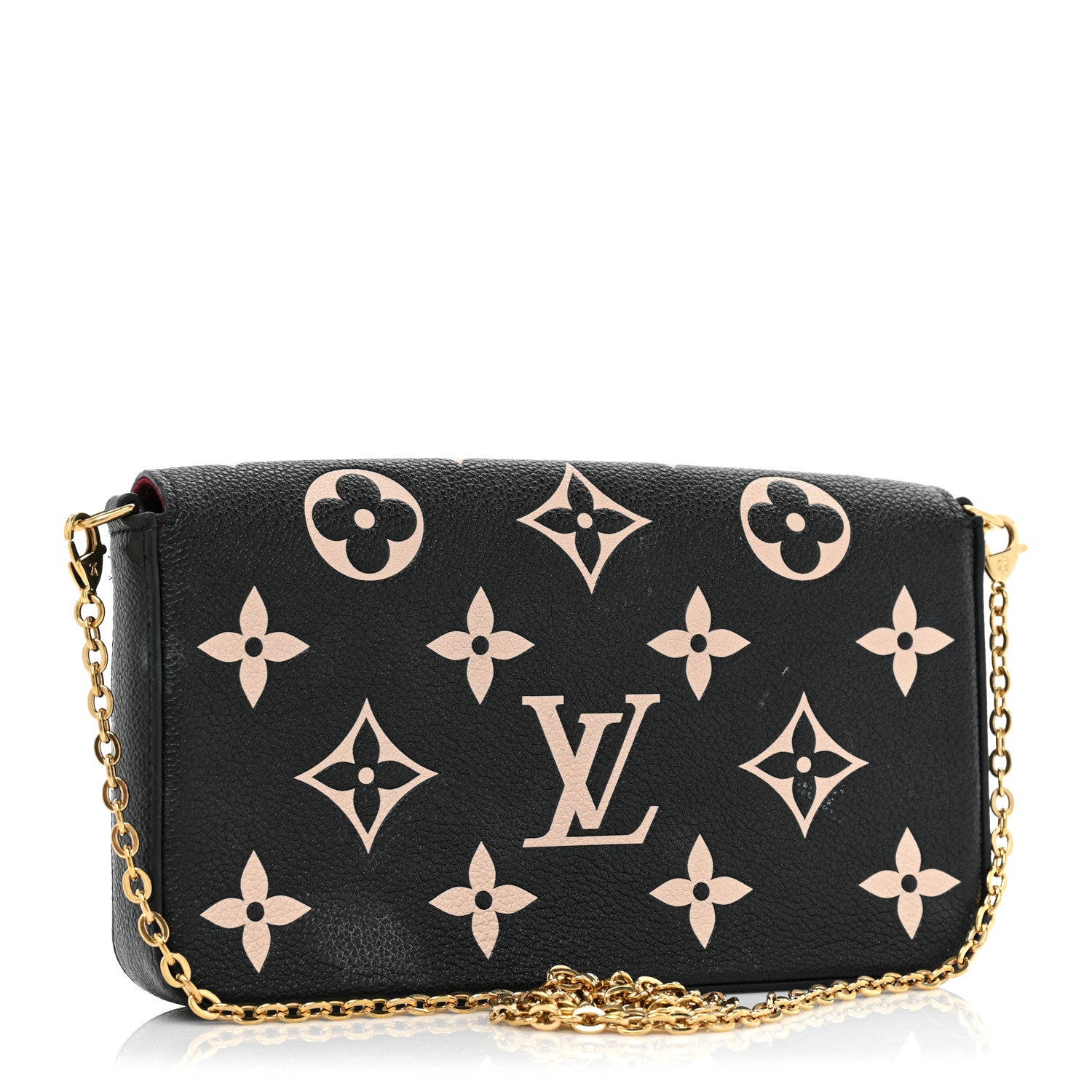Louis Vuitton Empreinte Monogram Giant Felicie Pochette Black Beige 3 of 16