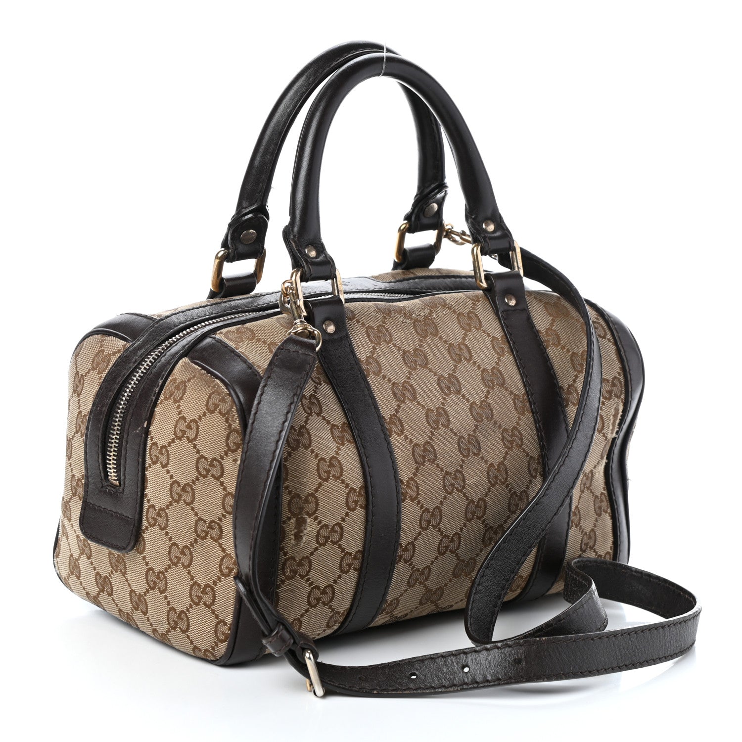 Gucci Monogram Small Boston Dark Brown 5 of 13