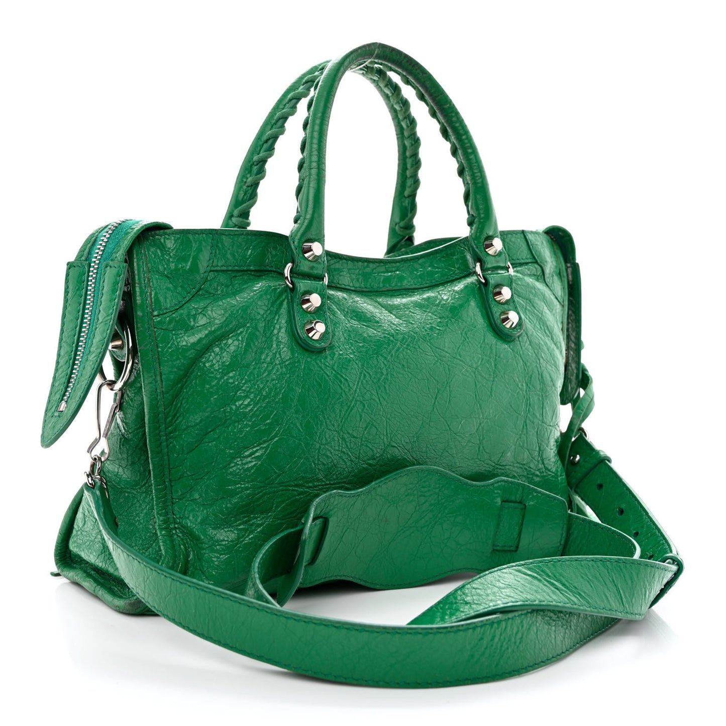 Agneau Classic Silver Hardware S City Magic Green