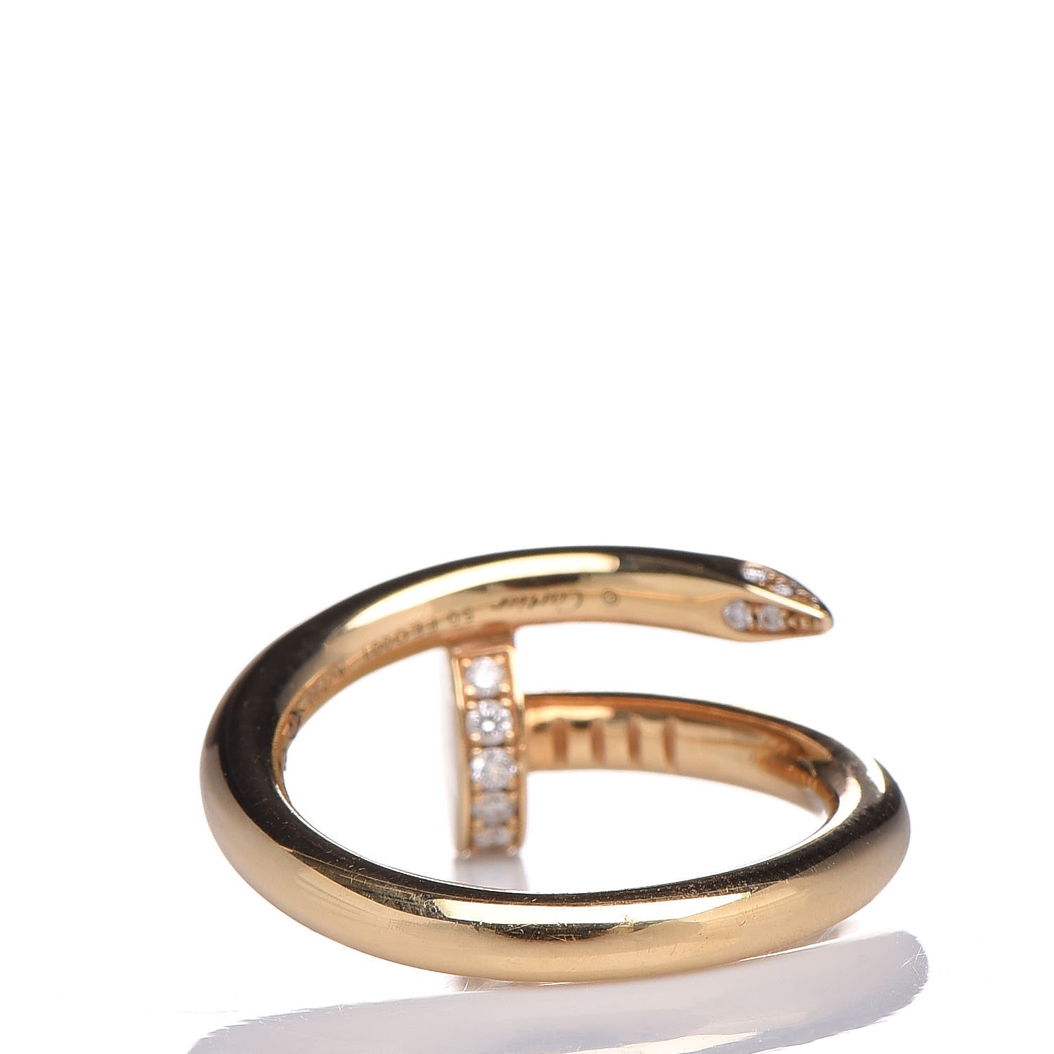 Cartier 18K Yellow Gold Diamond Juste Un Clou Ring 50 5.25 4 of 6