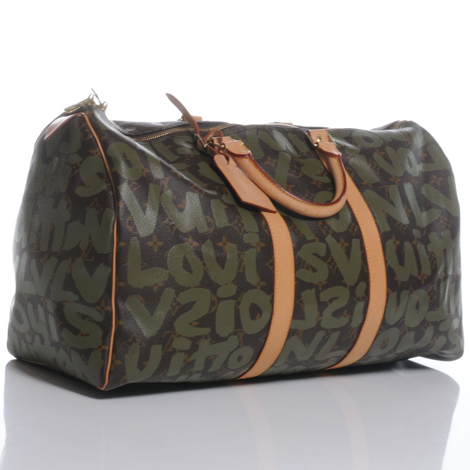Louis Vuitton Graffiti Keepall 50 Kaki 3 of 7