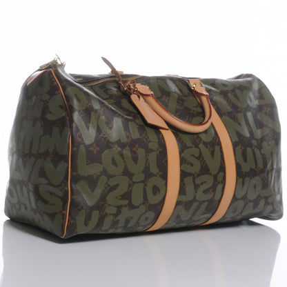 Louis Vuitton Graffiti Keepall 50 Kaki 3 of 7