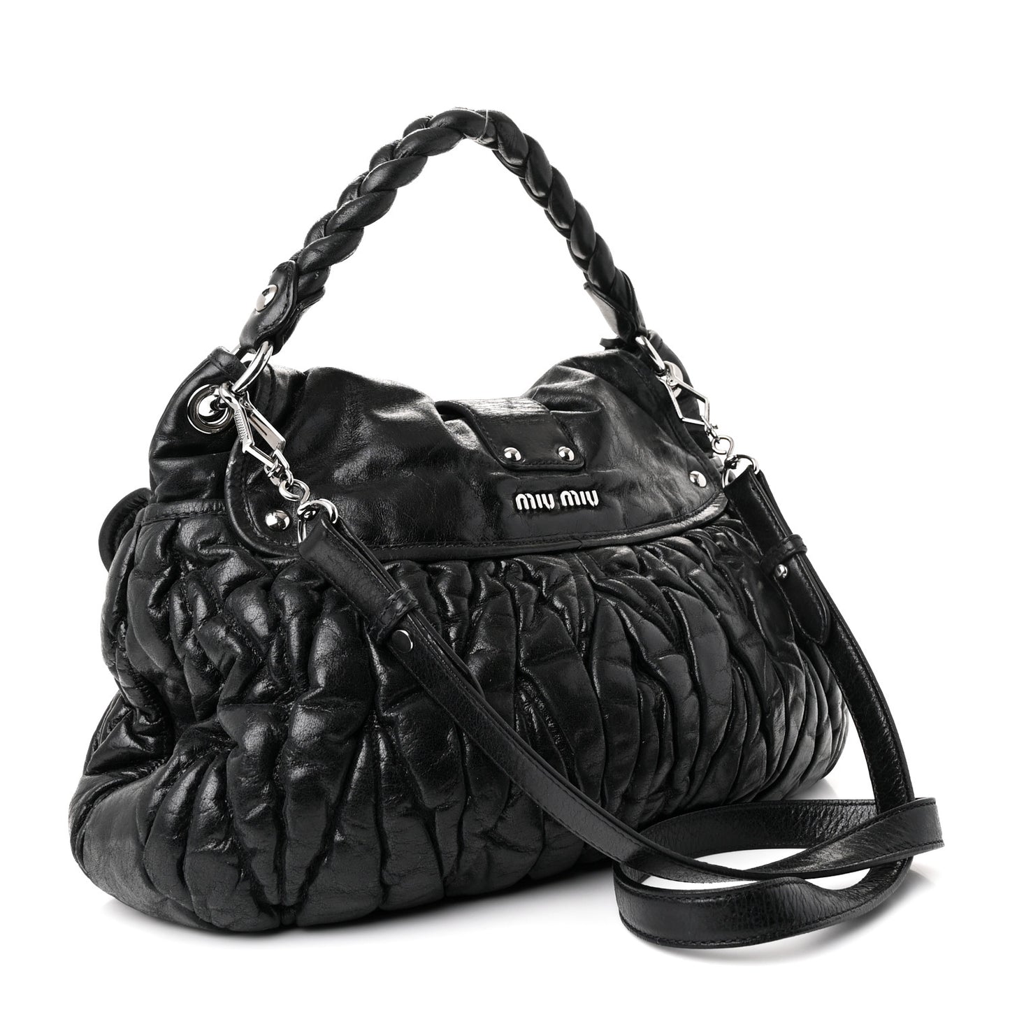 Nappa Matelasse Coffer Hobo Black