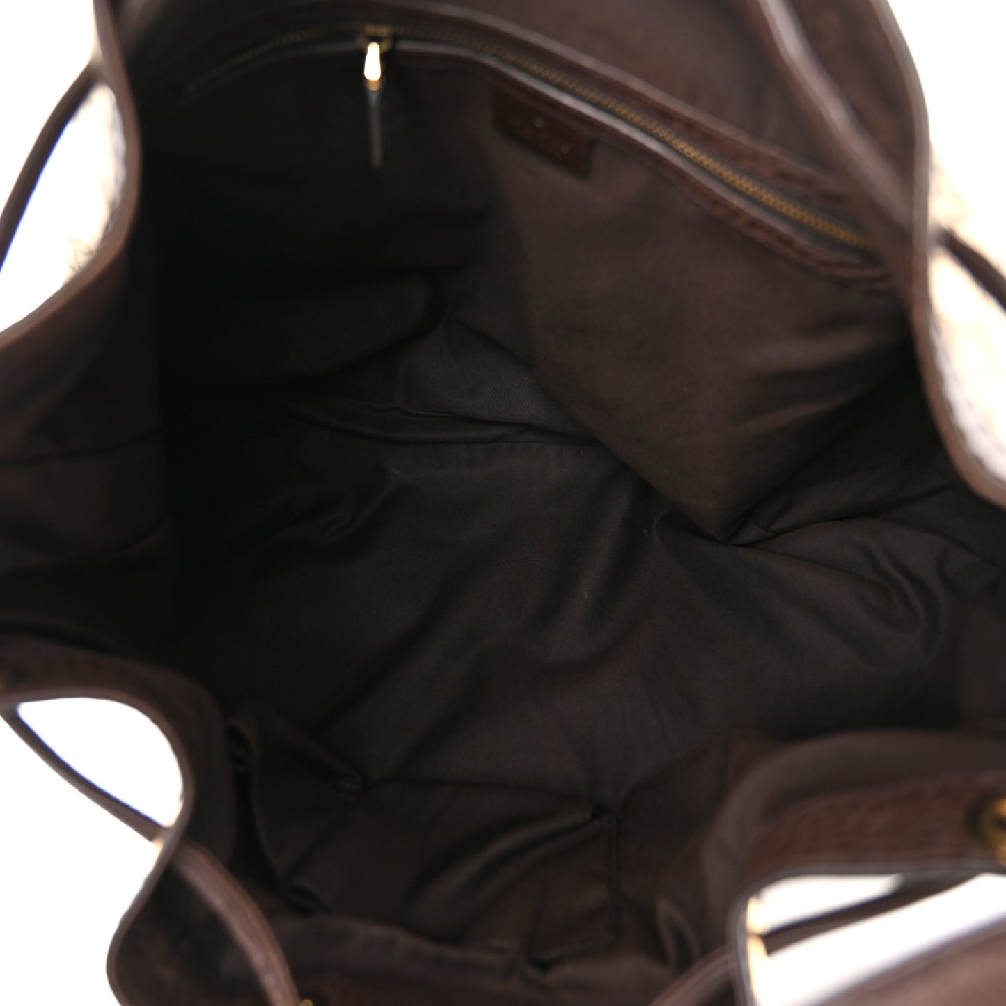 Monogram Medium Interlocking Icon Shoulder Bag Dark Brown