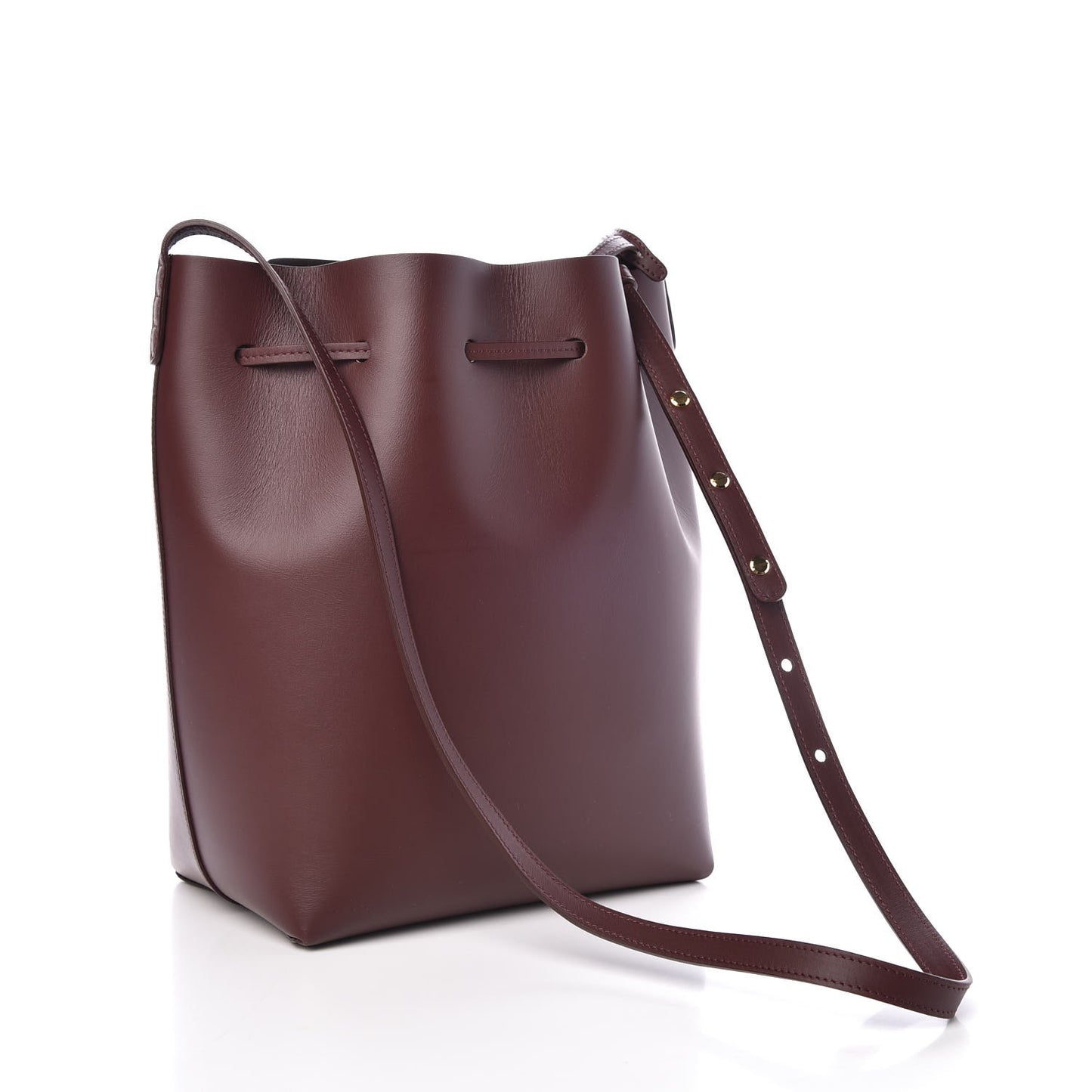 Calfskin Bucket Bag Burgundy