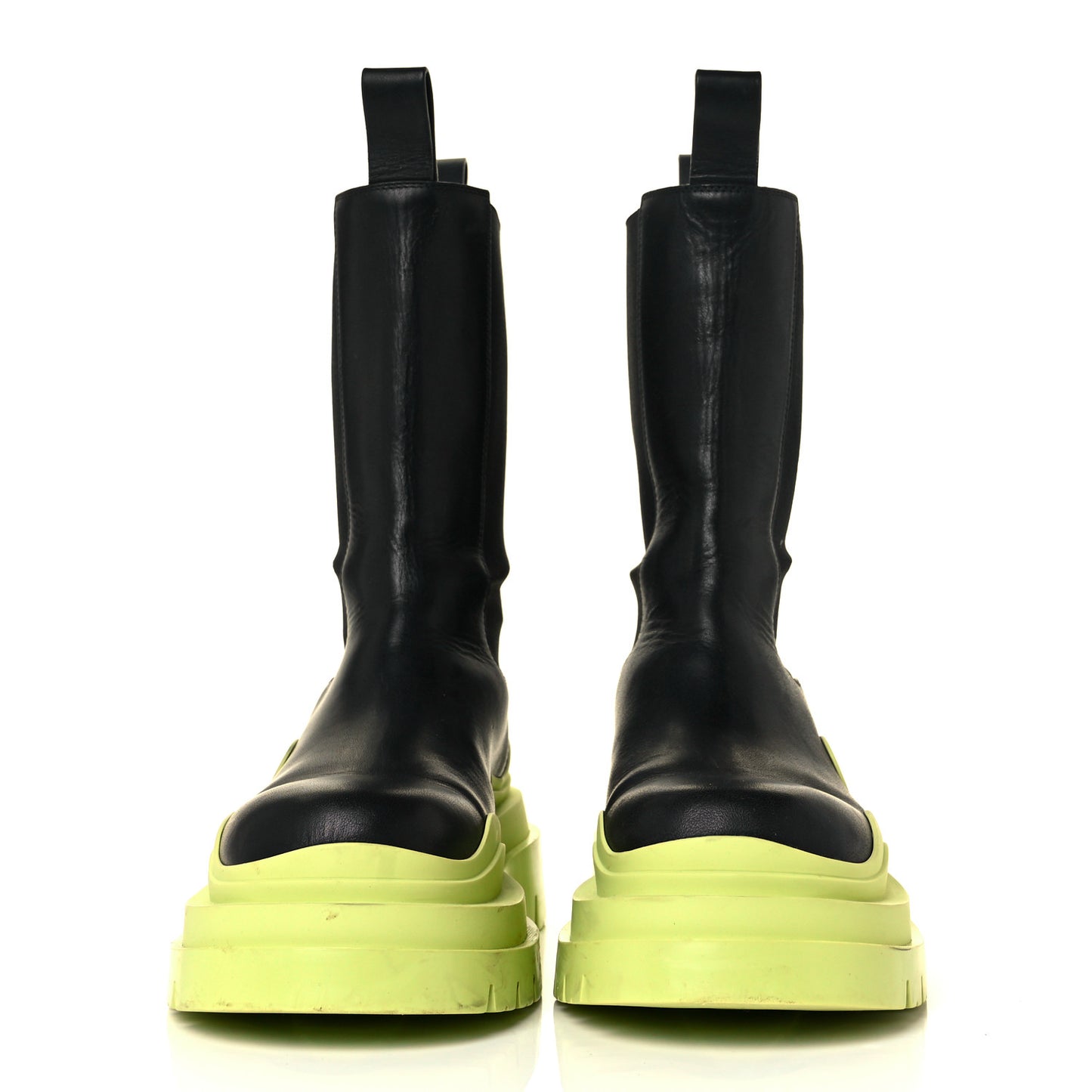 Calfskin The Tire Chelsea Boots 37.5 Black Seagrass