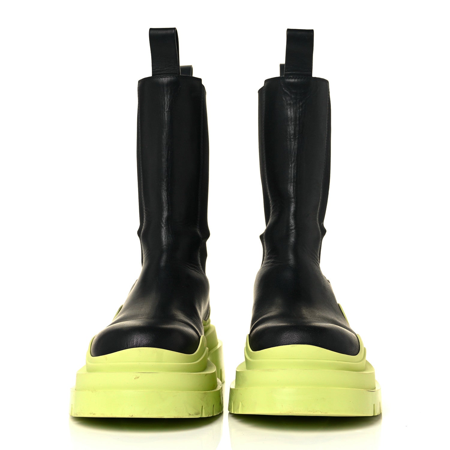Bottega Veneta Calfskin The Tire Chelsea Boots 37.5 Black Seagrass 2 of 6