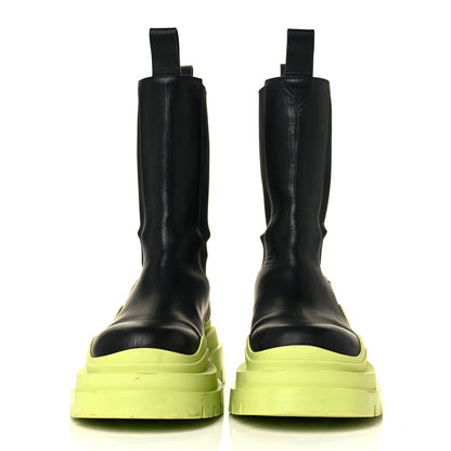 Bottega Veneta Calfskin The Tire Chelsea Boots 37.5 Black Seagrass 2 of 6
