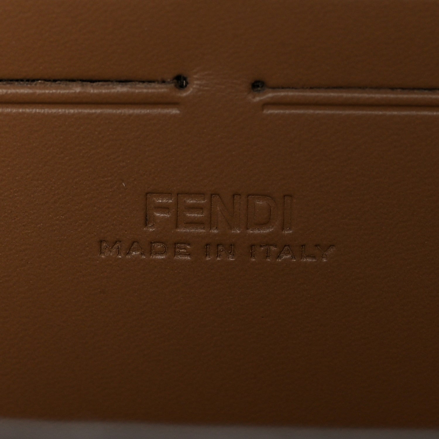 Fendi Recycled Fabric Jacquard Vitello King FF 1974 Baguette Soft Trunk Tobacco Moro Sand 5 of 8