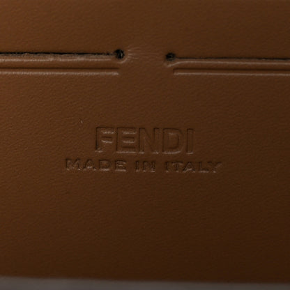 Fendi Recycled Fabric Jacquard Vitello King FF 1974 Baguette Soft Trunk Tobacco Moro Sand 5 of 8