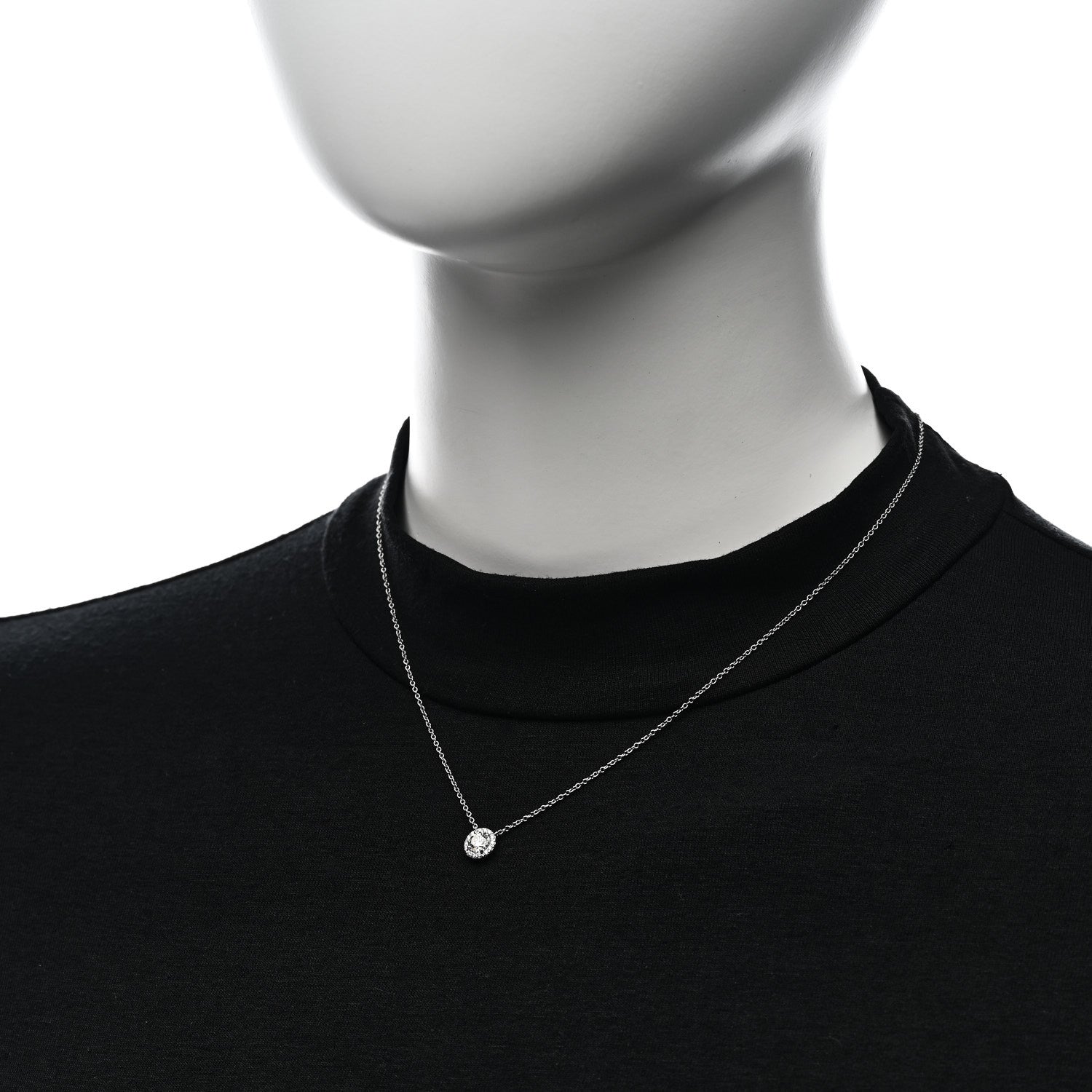 Tiffany Platinum Diamond .41ct Soleste Pendant Necklace 2 of 6