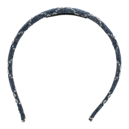 Gucci Denim Monogram Headband Blue 1 of 6