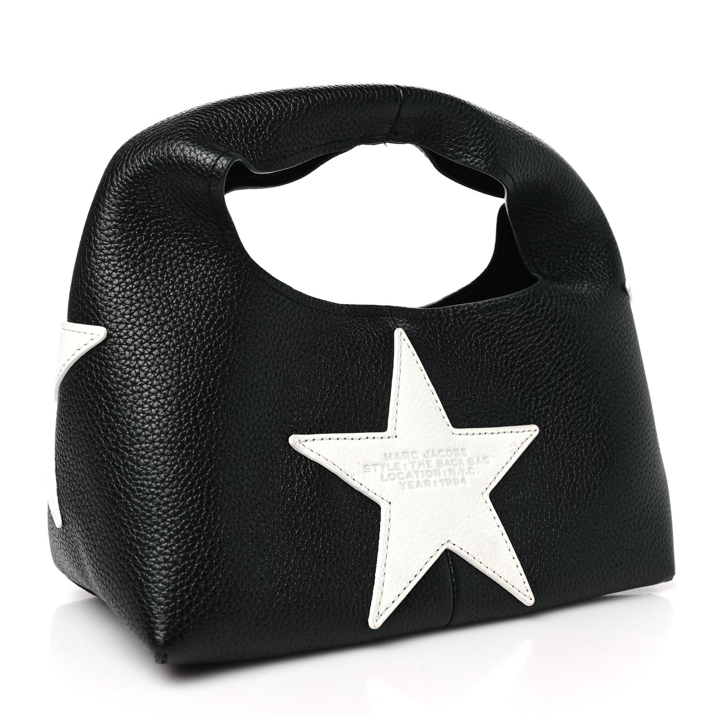 Grained Calfskin Star Mini The Sack Bag Black