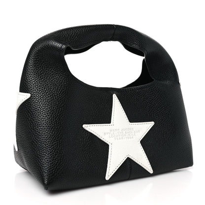 Marc Jacobs Grained Calfskin Star Mini The Sack Bag Black 4 of 12