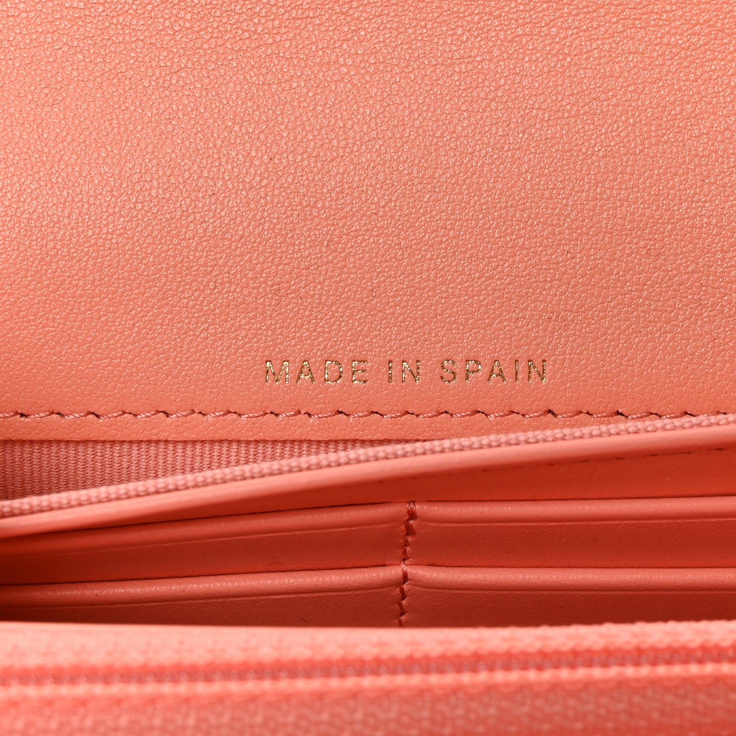 Lambskin Quilted Chanel 19 Flap Wallet Light Orange