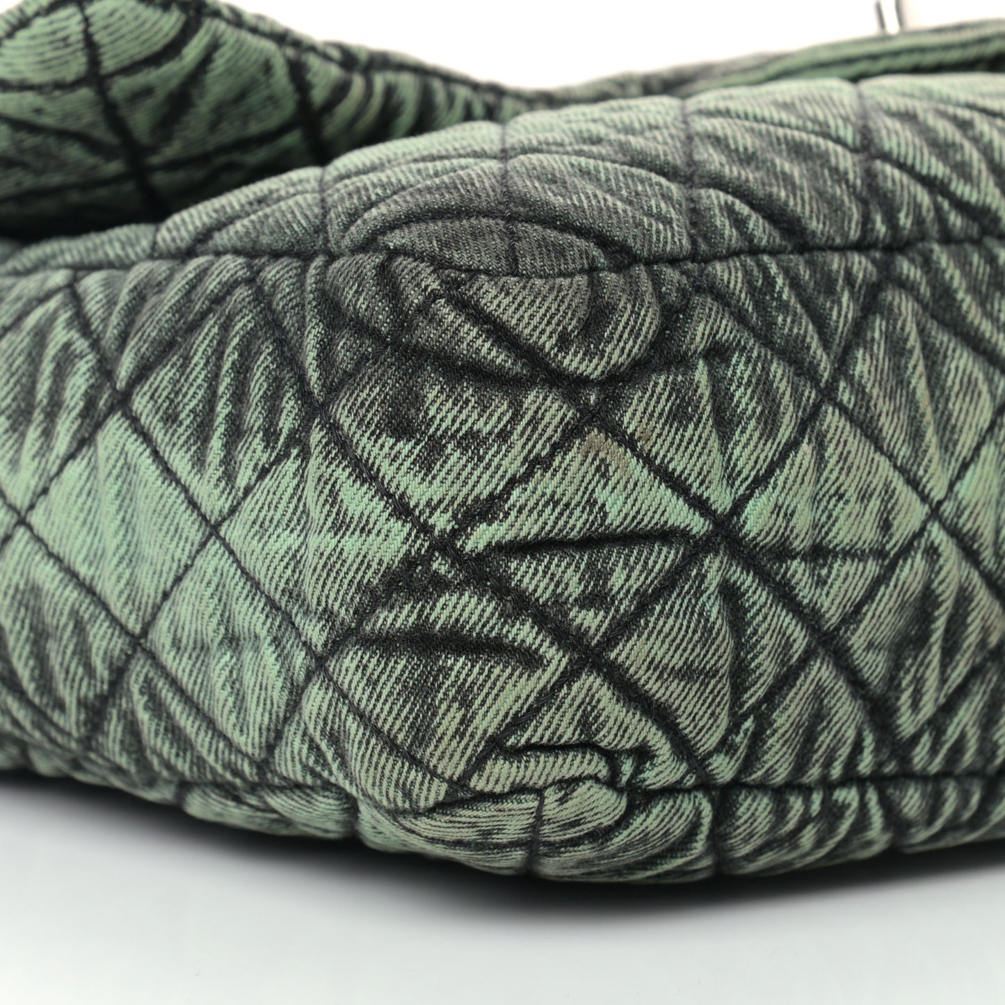 Denim Quilted Denimpression Flap Green Black