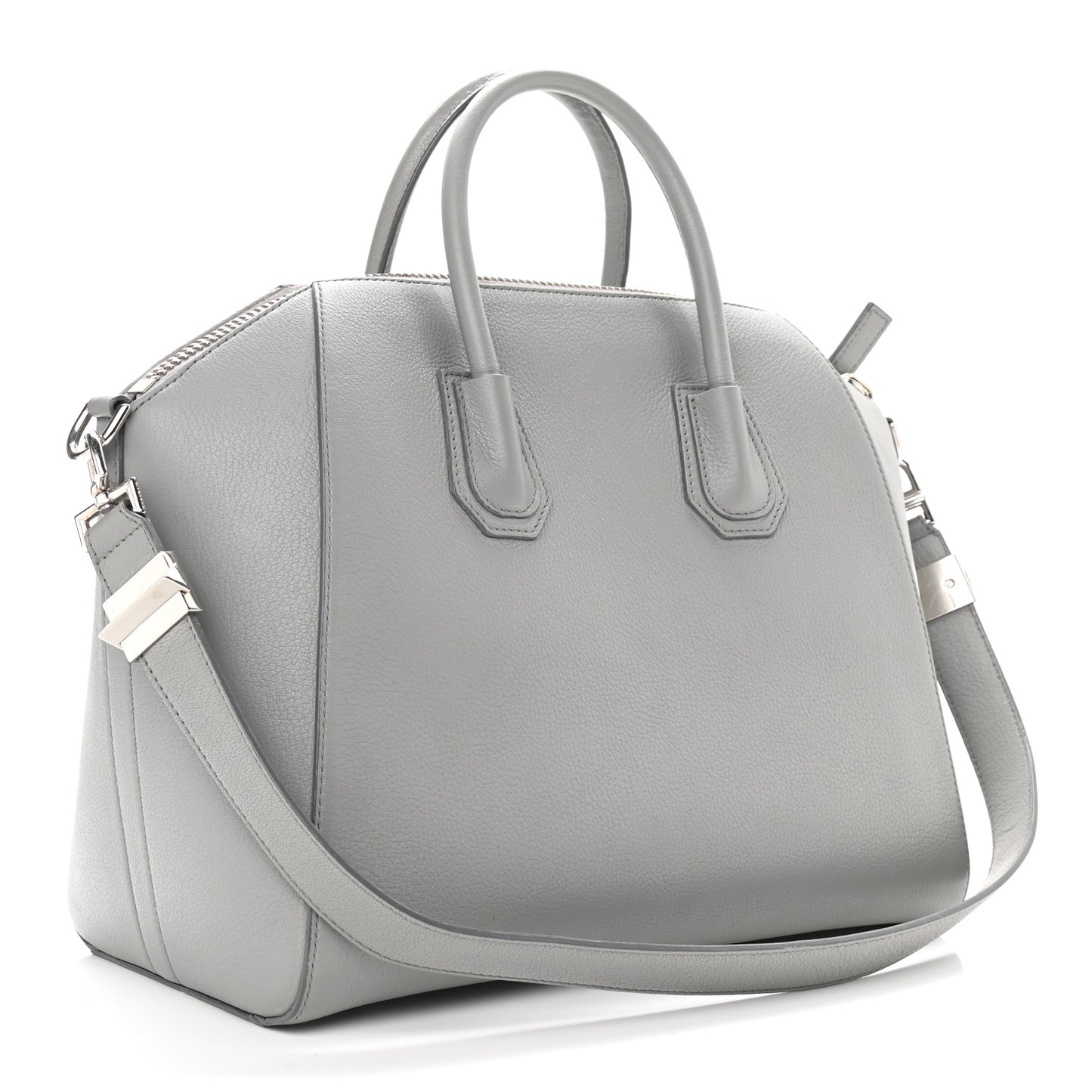 Sugar Goatskin Medium Antigona Pearl Grey