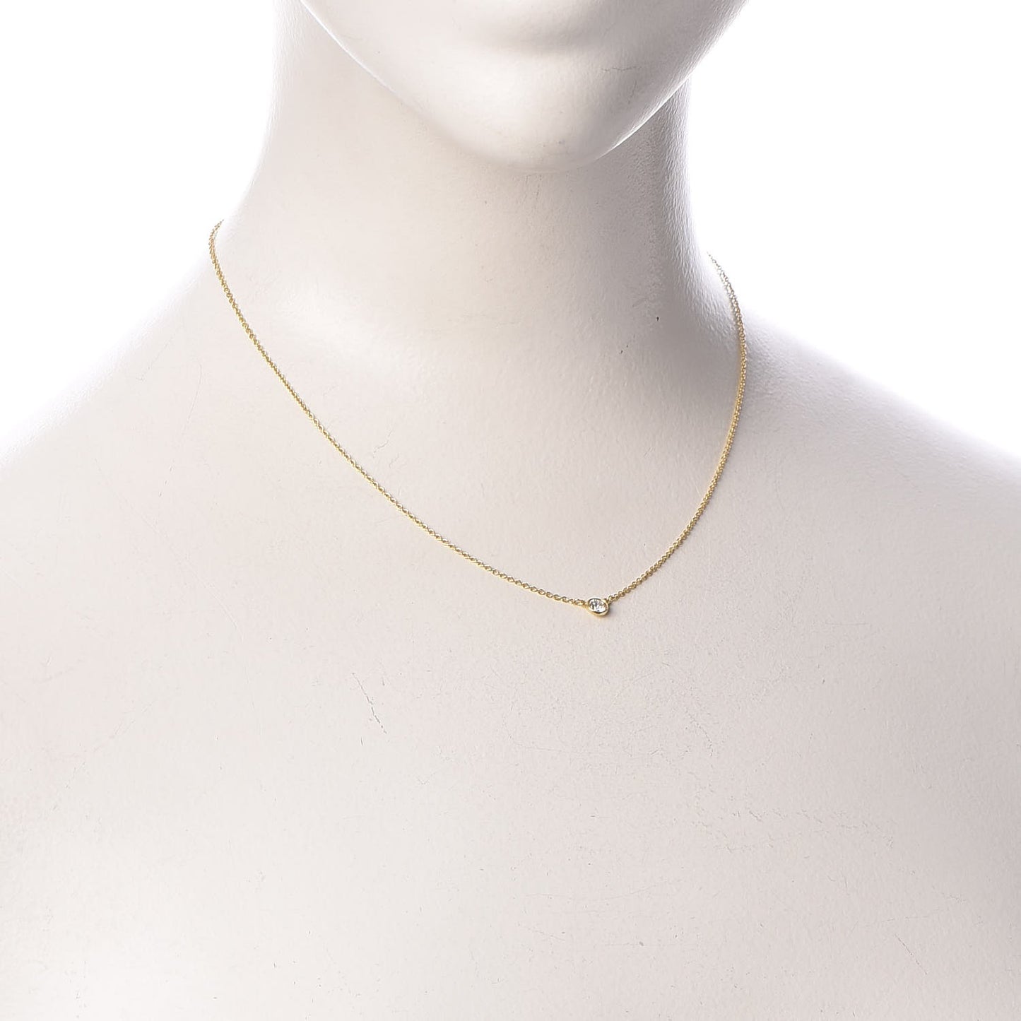 18K Yellow Gold Diamond .14ct Elsa Peretti Diamonds by the Yard Pendant Necklace