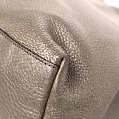 Gucci Metallic Pebbled Calfskin Medium Soho Chain Shoulder Bag Golden Beige 10 of 11